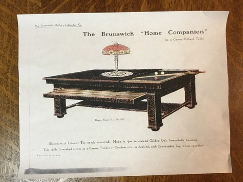 Antique brunswick pool - brunswick,