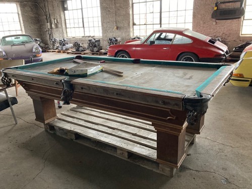 Antique brunswick pool table - brunswick,