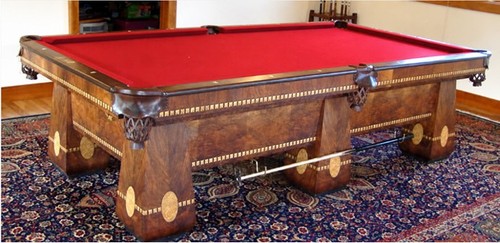 Pool table antique circa 1928 - table,